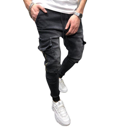 Herren Jogginghose Slim Fit Cargo Bequem Mit Taschen