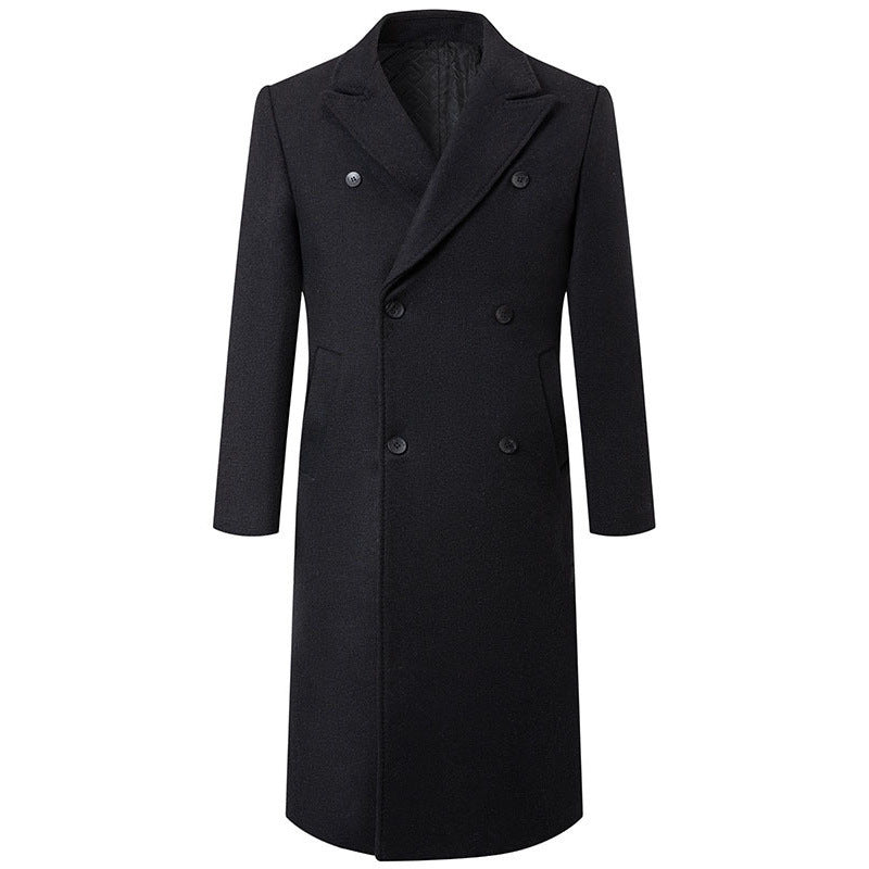 Herren Wollmantel Elegant Schwer Winter