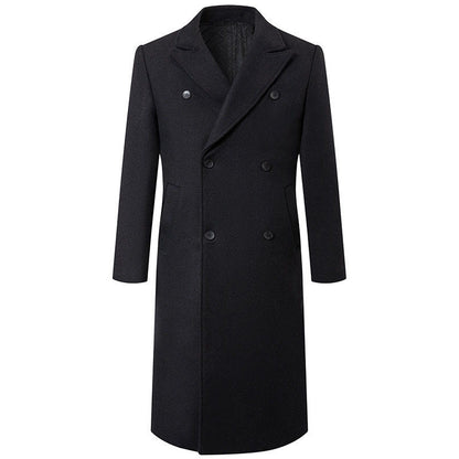 Herren Wollmantel Elegant Schwer Winter