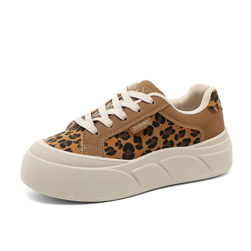 Damen Sneaker Leopardenmuster Chunky Bequem - BerlinGlamour