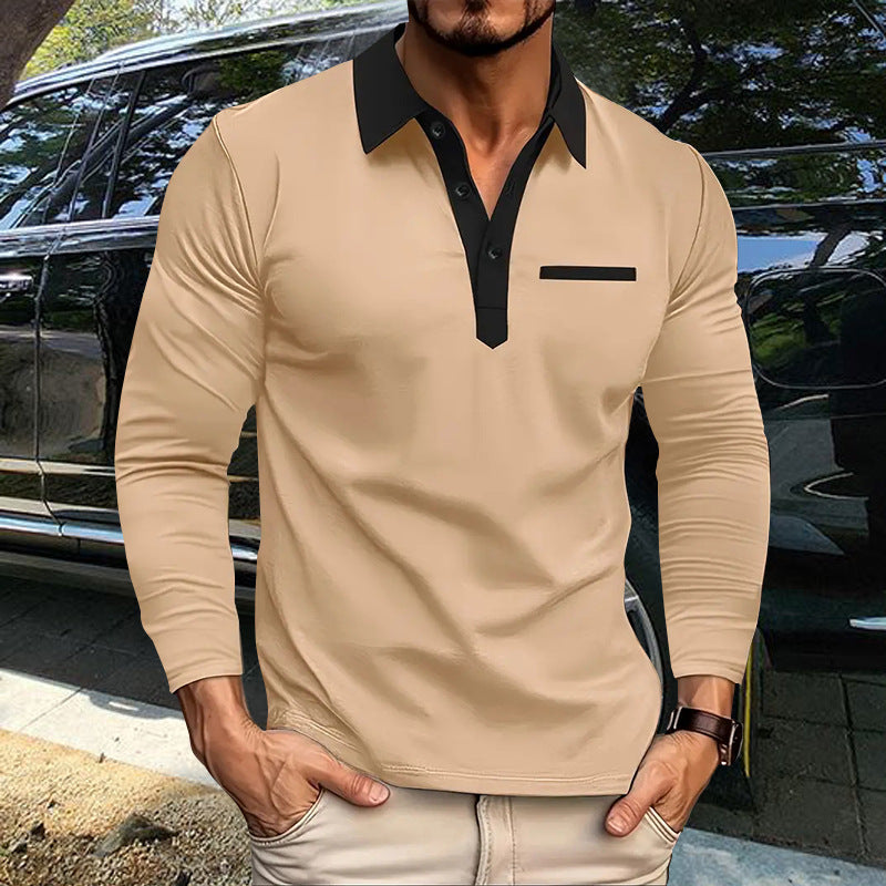Herren Poloshirt Modern Kragen Brusttasche Trendig