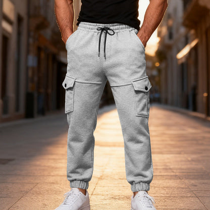 Herren Cargo Jogginghose Elastisch Bequem Sportlich