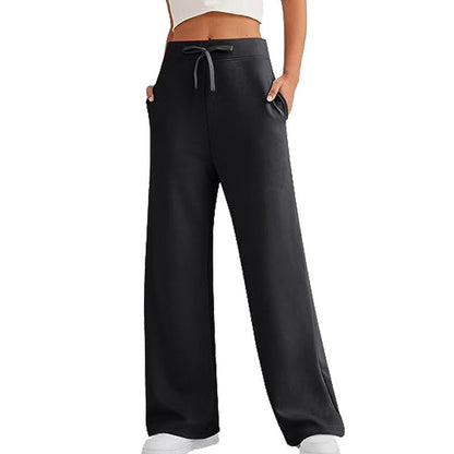 Damen Hose Freizeit Bequem Elastisch Mit Taschen