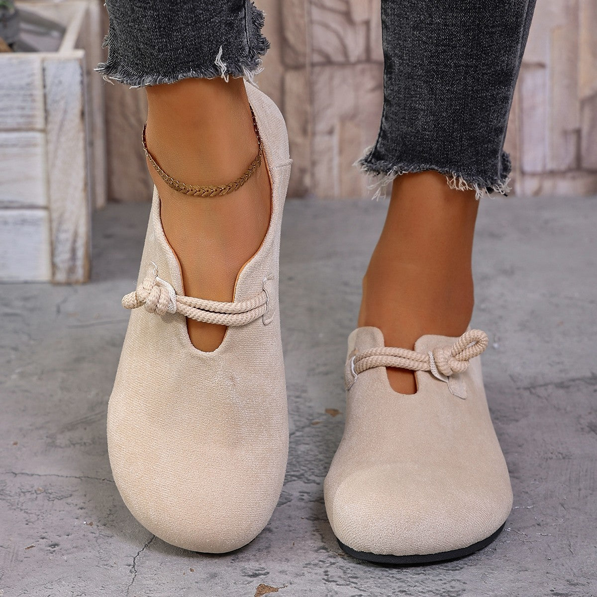 Damen Mokassinschuhe Bequem Schnürung Modern