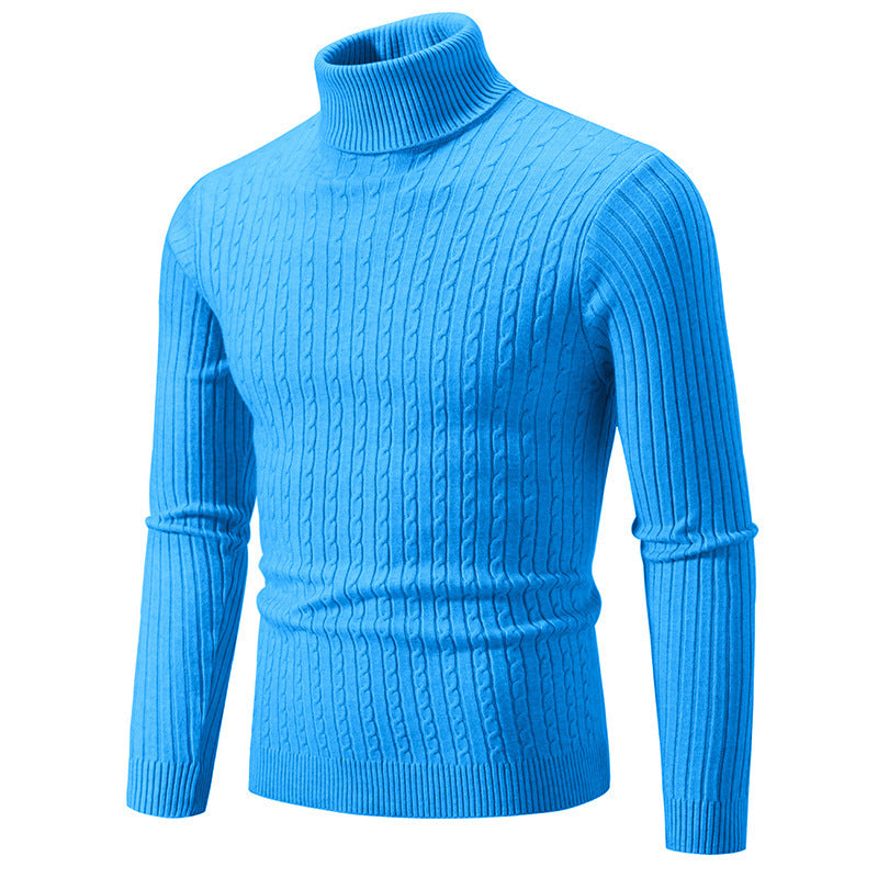 Herren Rollkragenpullover Strickmuster Kabel Look Modern