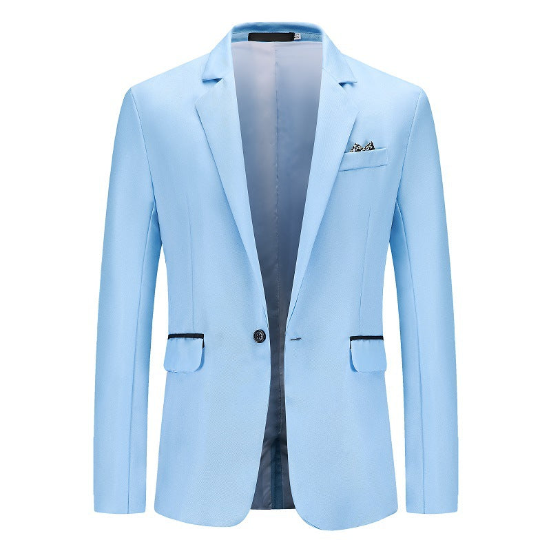 Herren Anzugblazer Modern Slim Fit Schwarz