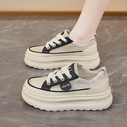 Damen Sneaker Dickes Profil Atmungsaktiv Sportlich