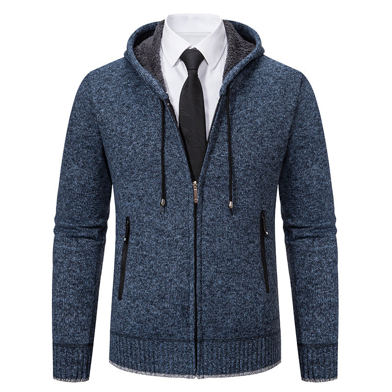 Herren Kapuzenjacke Softshell Fleece Innenausstattung Elegant Schwarz