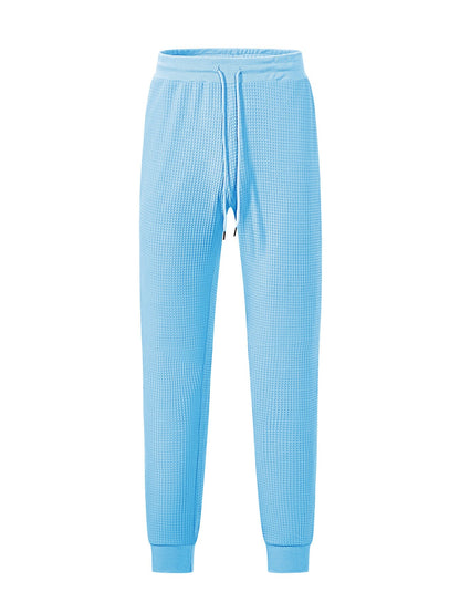 Bequeme Jogginghose Herren Waffelstruktur Grau Komfort