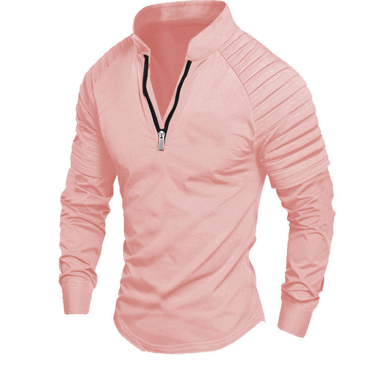 Herren Langarmshirt Sportlich Funktionell mit Reißverschluss