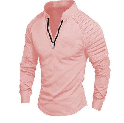 Herren Langarmshirt Sportlich Funktionell mit Reißverschluss