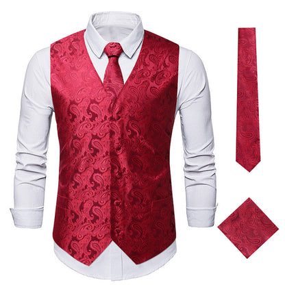 Herren Anzugweste Modern Paisley Muster Elegant