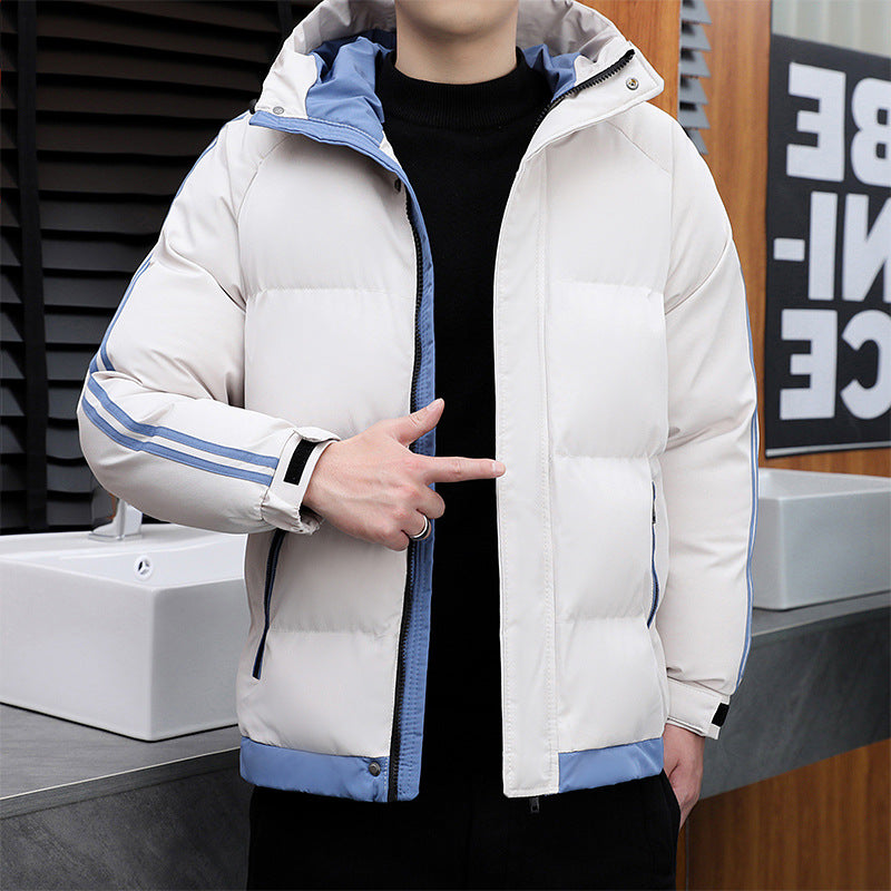 Herren Daunenjacke Sportlich Warm mit Hochkragen
