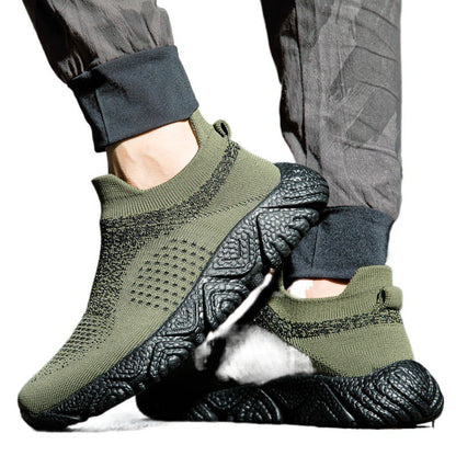Damensneaker Strick Optik Hochkragen Rutschfest