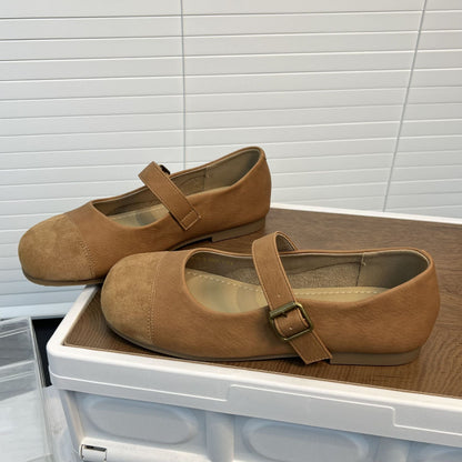 Ballerinas Damen Bequem mit verstellbarem Riemen und Weichem Innenfutter