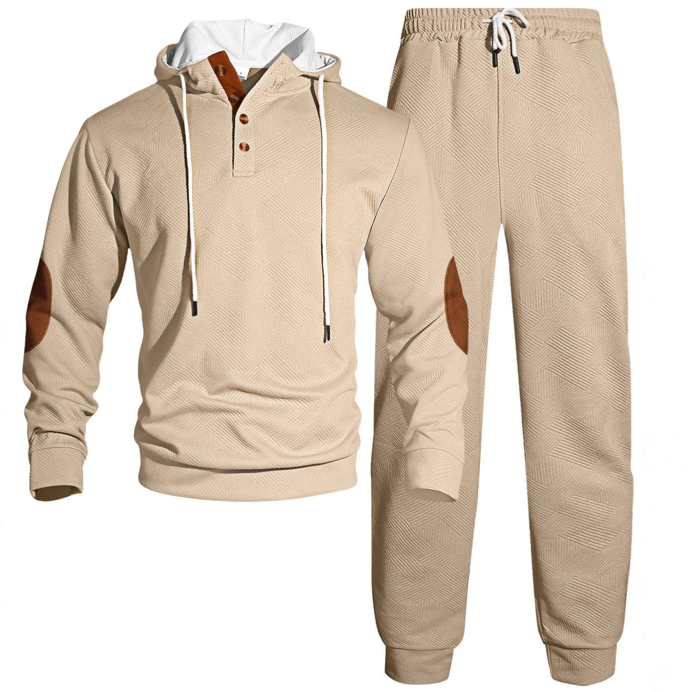 Herren Jogginganzug Set Modern mit Knopfverschluss Größe XL