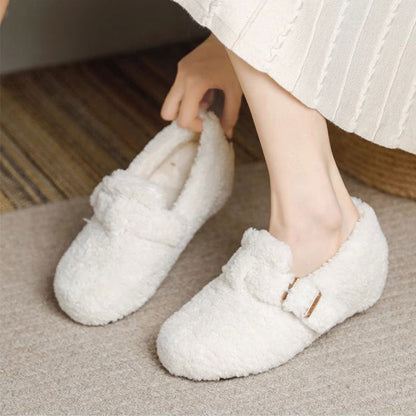 Damen Hausschuhe Warm Flauschig mit Verstellriemen - BerlinGlamour
