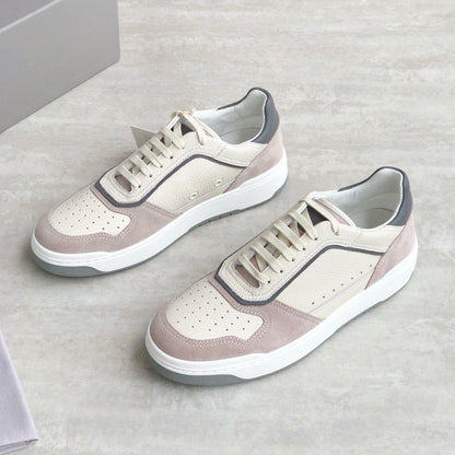 Damen Sneaker Leder Sportlich Atmungsaktiv
