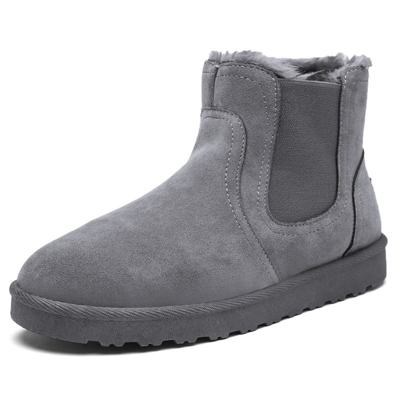Damen Ankle Boots Wildleder Warm Bequem Winterstiefel