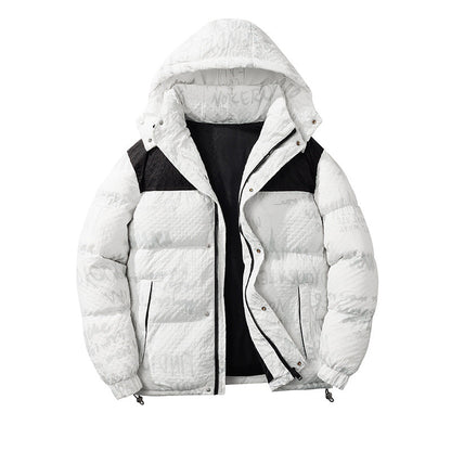 Herren Daunenjacke Modisch Warm mit Kapuze