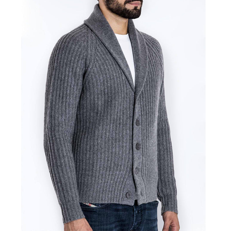 Herren Strickjacke Modern Schalkragen Übergröße