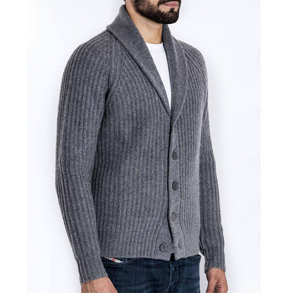 Herren Strickjacke Modern Schalkragen Übergröße