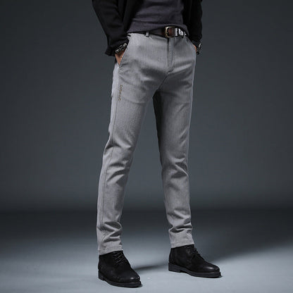 Herren Slim-Fit Hose Elastisch Bequem Mit Taschen