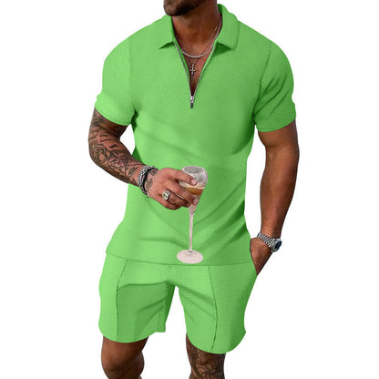 Herren Freizeit-Set Atmungsaktiv Reißverschluss Modern Sportlich