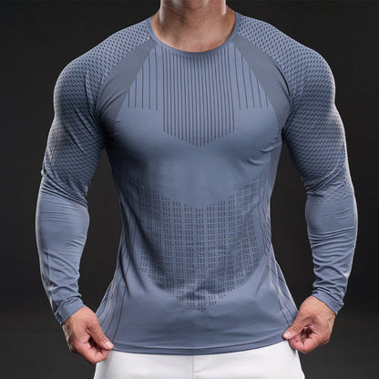 Herren Funktionsshirt Langarm atmungsaktiv Mesh Technologie