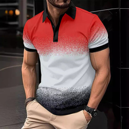 Herren Polo-Shirt Modern Gradient Farben