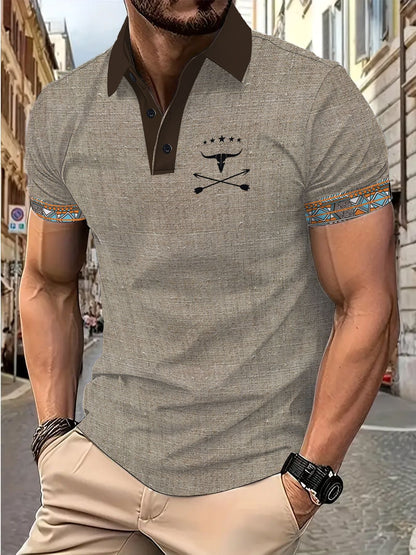 Herren Poloshirt Modern Kontrastfarben Trendig