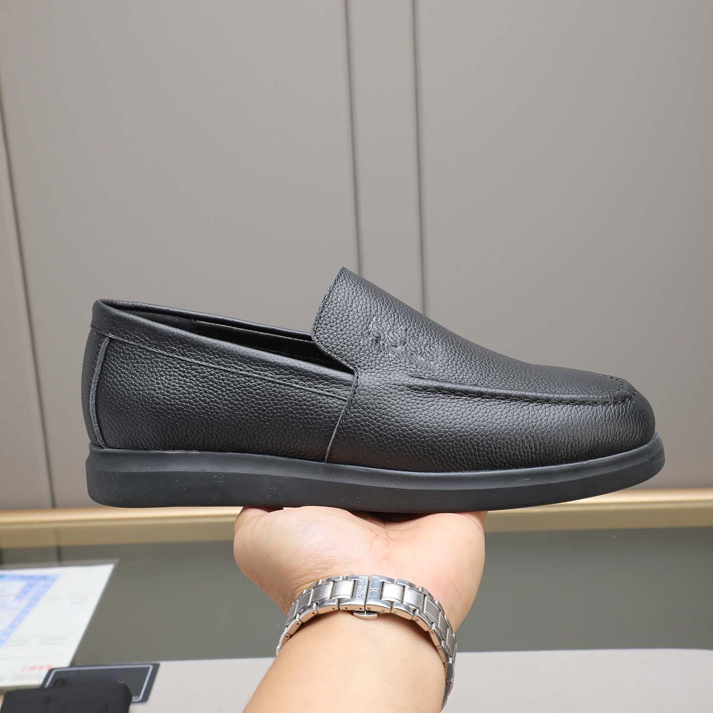Damen Mokassinschuhe Leder Bequem Rutschfest