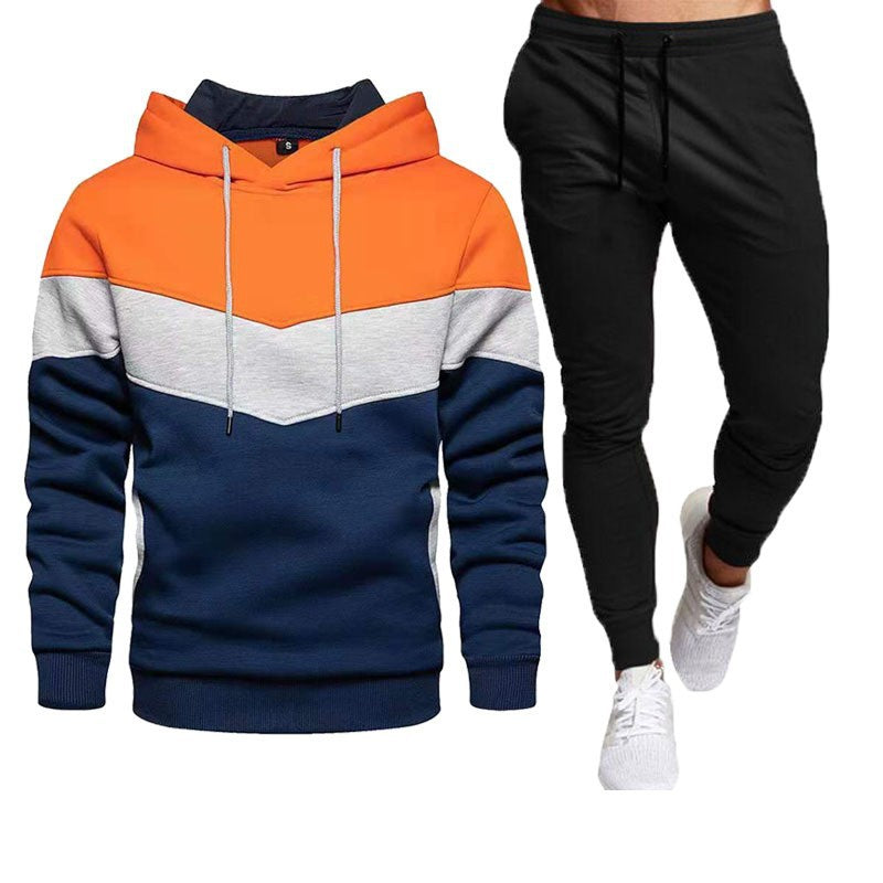 Herren Sport-Outfit Sweatshirt Jogginghose Set Sportlich