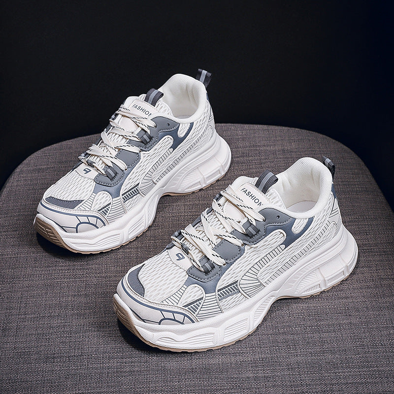 Damen Sneaker Chunky Sportschuhe atmungsaktiv Komfortsohle