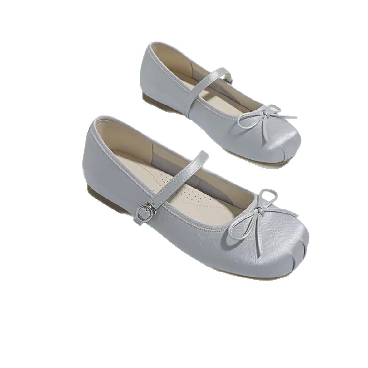 Ballerinas Damen Schuhe Elegant Glanz Schleifen Detail