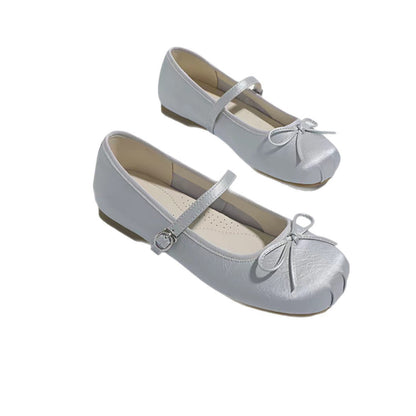 Ballerinas Damen Schuhe Elegant Glanz Schleifen Detail