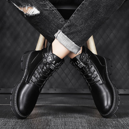 Herren Stiefel Robust Leder Schuhe Modern - BerlinGlamour