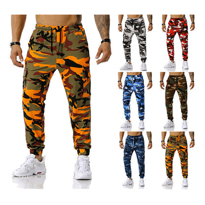 Herren Camo-Hose elastisch mit Taschen
