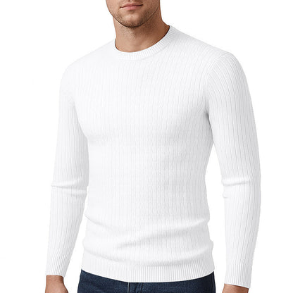 Herren Pullover Feinstrick Strukturiert Zopfmuster Elegант