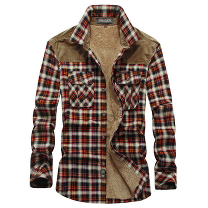 Herren Flanellhemd Weich Warm mit Brusttasche - BerlinGlamour