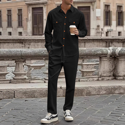 Herren Anzugset Streifen Freizeitanzug Modern Berlin Stil