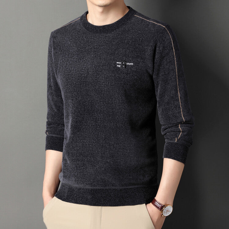 Herren Strickpullover Atmungsaktiv Rundhals Hochwertig