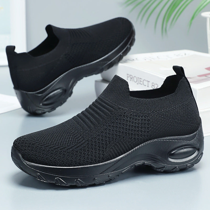 Damen Sneaker Atmungsaktiv Strick Schuhe Komfortabel Flexibel