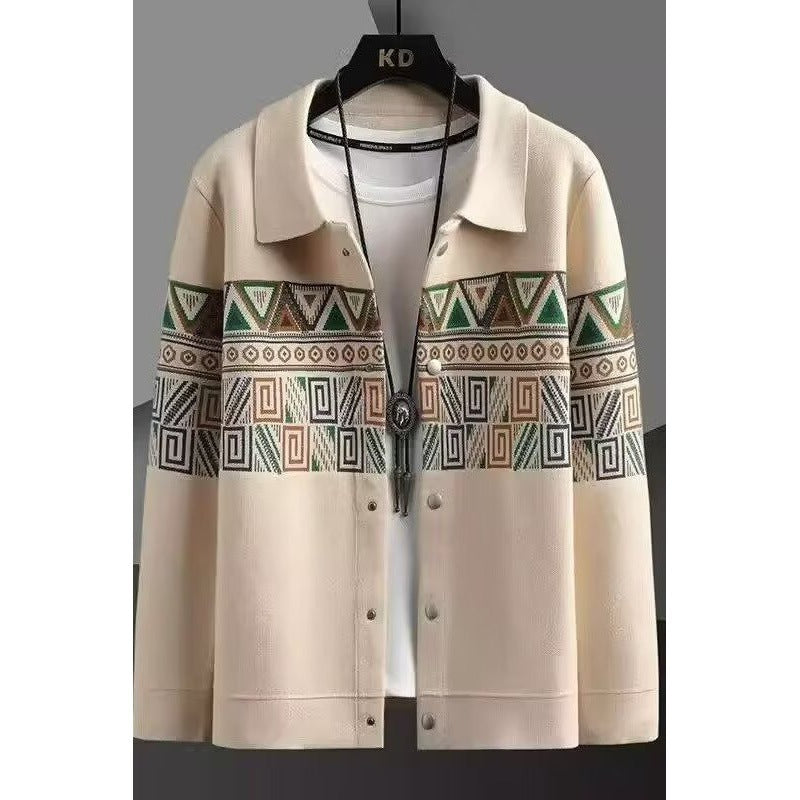 Damen Jacke Geometrisches Muster Trendig Elegant