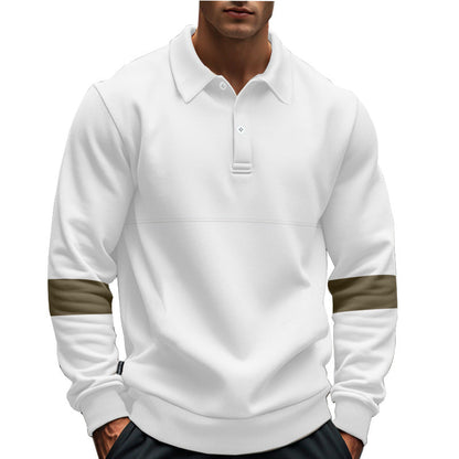 Herren Pullover Langarm Modern mit Kontrastbündchen