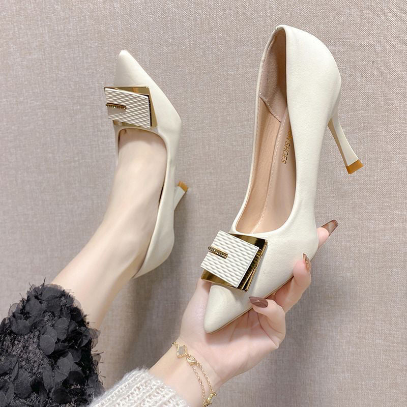 Damen Pumps mit Schmuckdetail Hochhackig Elegant