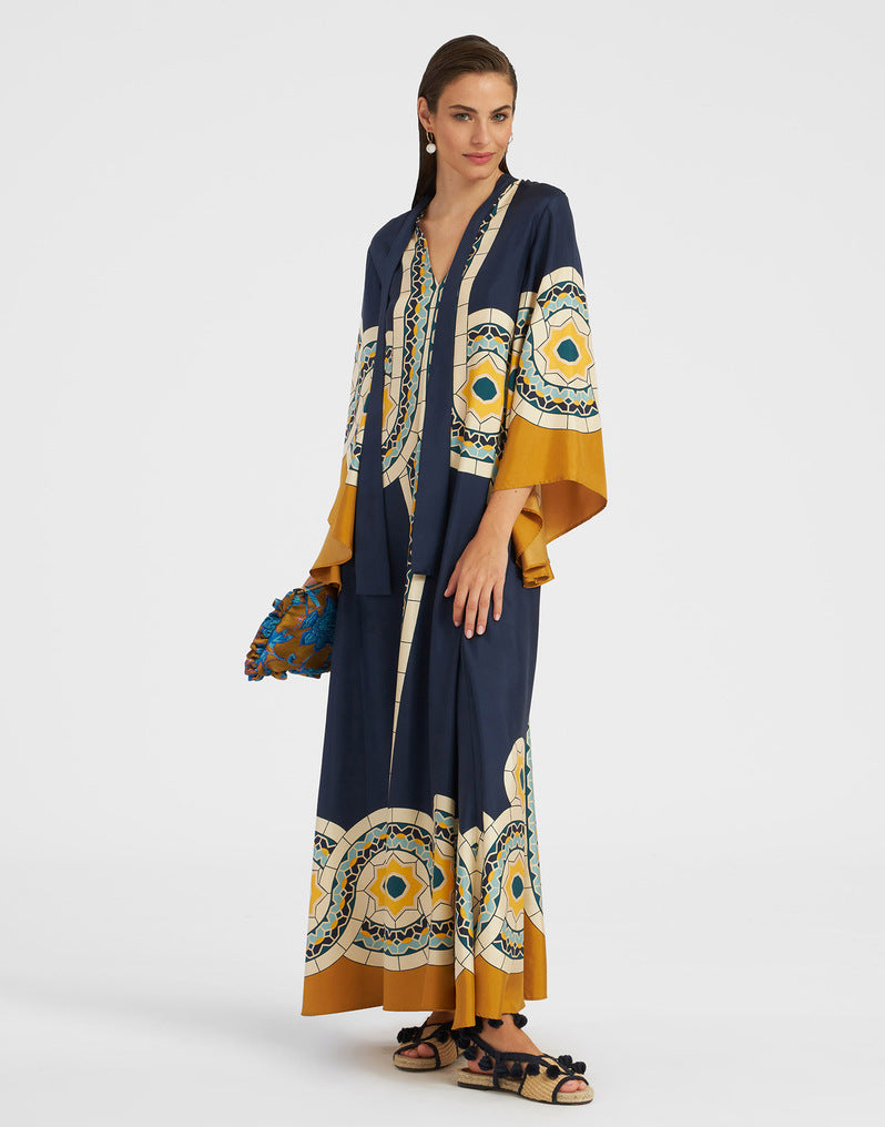 Viertelarmkleid mit Druck Damen Geschenk Berlin