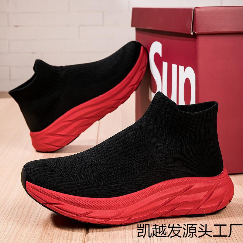 Damen Sneaker Strick Bequem Flexibler Laufsohlen