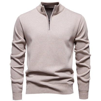 Herren Strickpullover Kurzarm mit Reißverschluss - BerlinGlamour