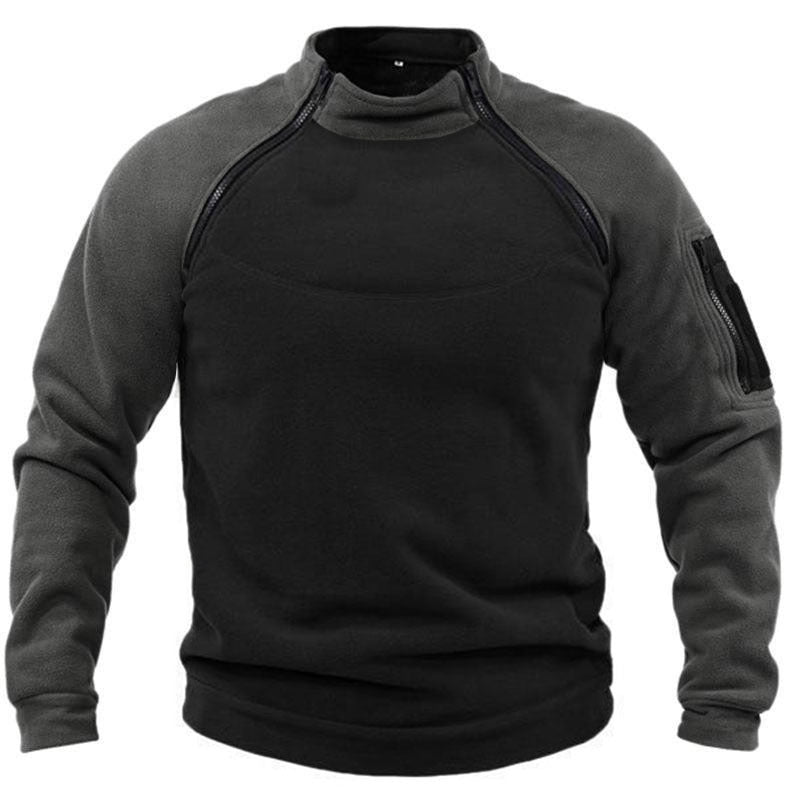 Fleece-Pullover Herren Warm Hochkragen Funktionell